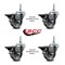 Service Caster 3 Inch Semi Steel 38 Inch Threaded Stem Caster Set with Brake SCC-TS20S314-SSS-PLB-381615-4 - alternate 4